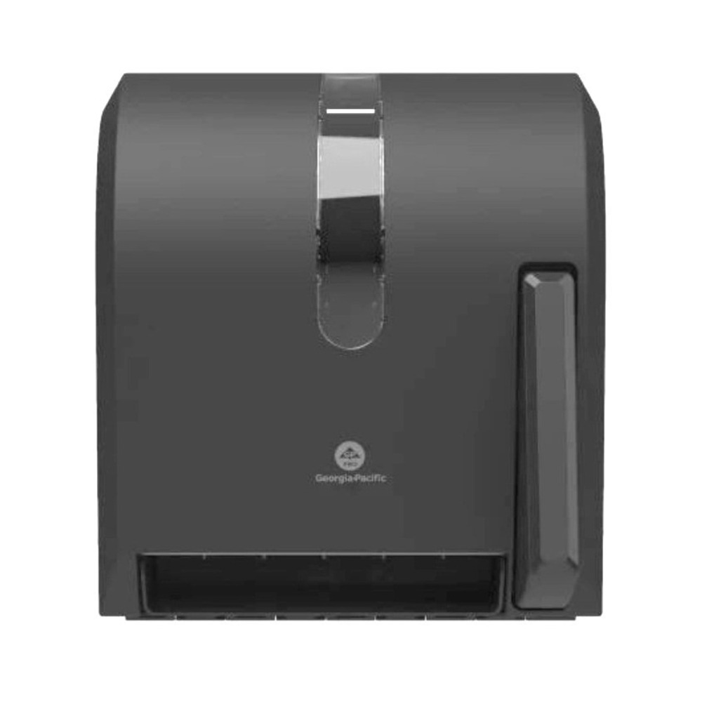 Georgia-Pacific 54338A Hygienic Push-Paddle Roll Towel Dispenser, Black - Picture 1 of 7